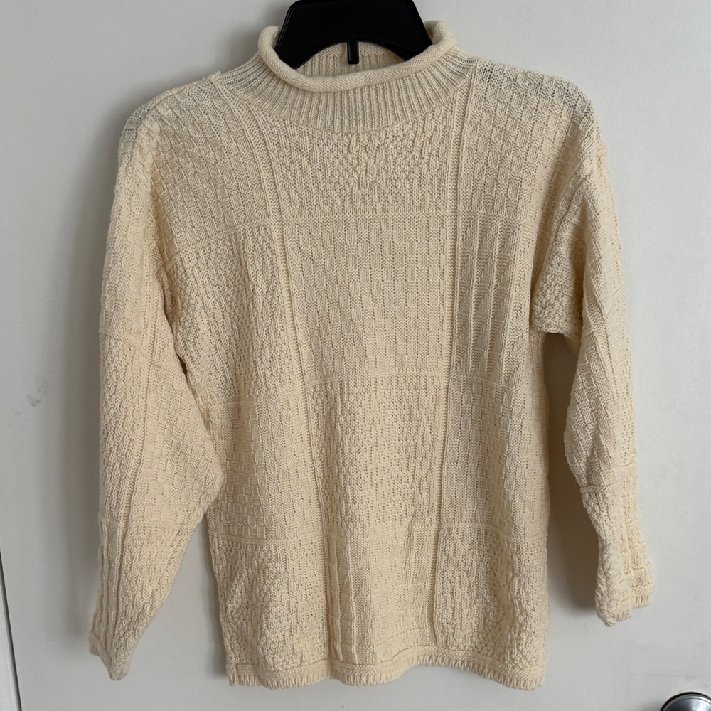 Vintage Jet Set Cozy Cream Kids Sweater